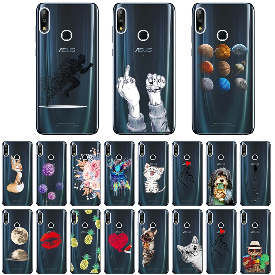 

TPU Lovely Silicon Cover For Asus Zenfone Max Plus M2 ZB634KL Patterned Floral Cover For Asus Zenfone Plus M2 Max Shot ZB634KL