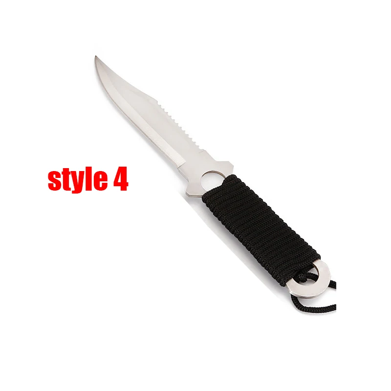 Тактический нож для выживания десантника лезвие из нержавеющей стали прямые ножи для дайвинга Открытый походный нож HU012 - Цвет: style 4