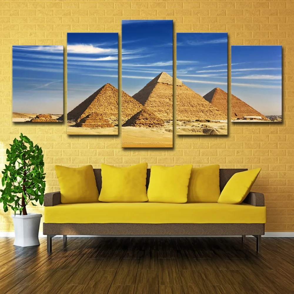 5P0200 3Panel The Pyramids Of Egypt Picture Modern Abstract Painting Painting For Living Room Decor print On Canvas (Unframed)  (3)