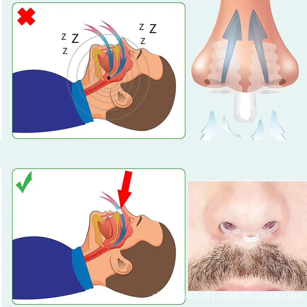 Против храпа апноэ зажим для носа Анти-храп здоровый дыхательный Респиратор маска зажим против храпа устройство Спящая помощь стоп храп 10 шт./компл