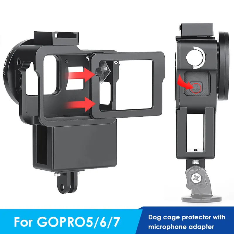 

Black Metal Protective Case Portable Small Protect Kit Waterproof Protective Case Action Camera Accessories for GOPRO HERO 5 6 7