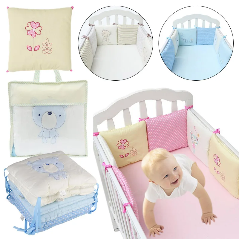 6 шт./компл. детская кроватка бампер Подушка младенцы постельные принадлежности безопасность дышащий