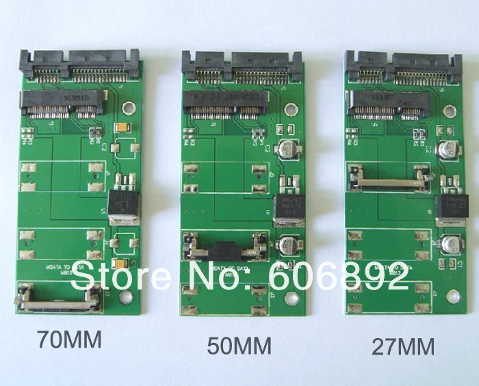 

Free Shopping 27mm 50mm 70mm mSATA mini SATA SSD to 2.5" 7+15Pin SATA Converter Adapter mSATA-SATA Card
