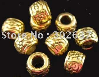 

FREE SHIPPING 300Pcs Antiqued gold 4mm hole ornate spacers A1018G