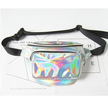 Holograma Для женщин Для мужчин поясная сумка Серебряный/Золотой лазерная мини дорожная сумка кожа Мода голографическая защитный чехол-сумка для мобильного телефона Водонепроницаемый