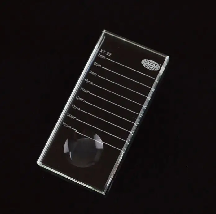 Eyelash Extensions Crystal Glass Adhesive Glue Pallet Rectangle Scale False Holder Transparent Makeup Tool | Красота и здоровье