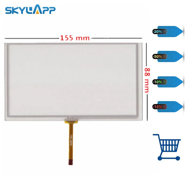 Skylarpu 6,2 дюймов сенсорный экран 155 мм* 88 мм для HSD062IDW1 CLAA062LA01 дигитайзер панель стекло