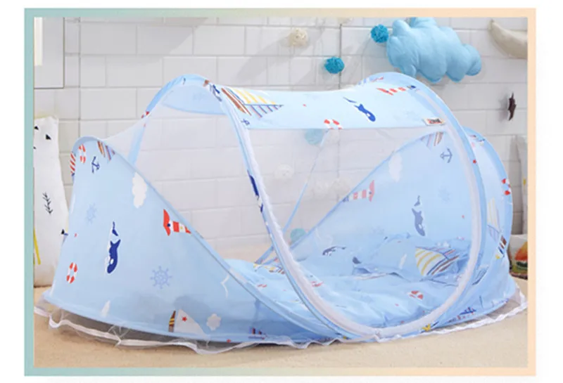 Детская кроватка установка складная детская москитная сетка три комплекта Детская комната Декор Новорожденный Хлопок сон путешествия