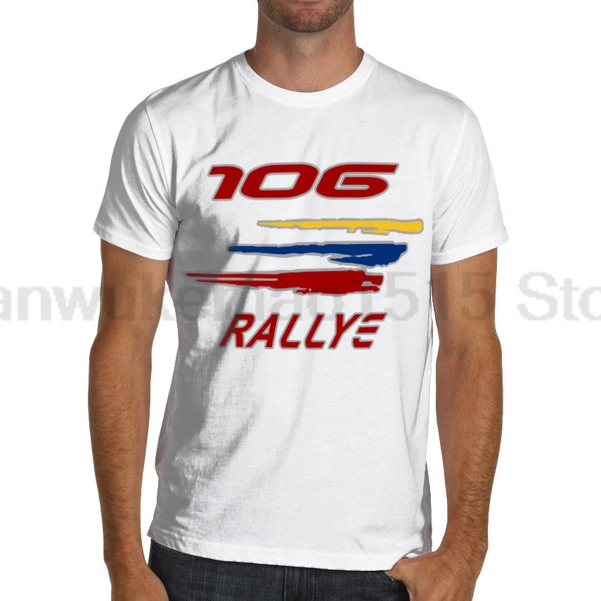 2018 Summer Style Men Tee Shirt france car 106 Rally Racings Soft Cotton T Shirt Rally WRC Gti