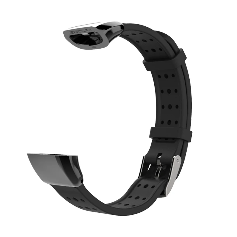 Спортивный силиконовый ремешок Mijobs для Huawei Band 2 Pro B19 B29, умный Браслет Wrsitband для Huawei Band 2 Pro, Смарт-часы - Цвет: Black