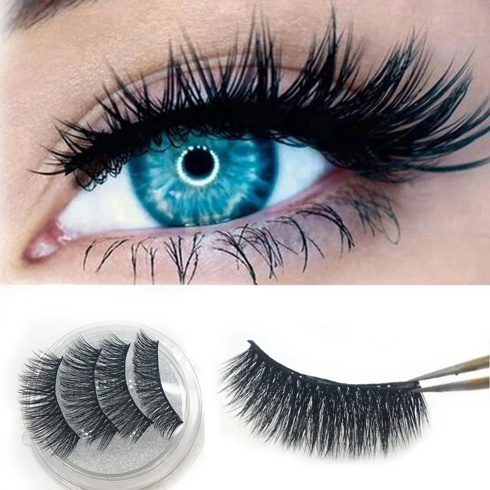 

eyelashes 3d mink eyelashes long lasting 1 Pair 3D Magnetic False Eyelashes Lashes Reusable False Magnet faux cils maquillaje#y2