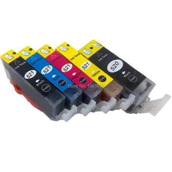 

hisaint colorful non OEM ink cartridge CLI 521 PGI 520 for Canon mx870 mp980 MP620 With Chip Free Shipping Ink jet Printer