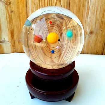 

Modern Solar System Eight Celestial Crystal Balls Feng Shui Home Decoration Accessories for Living Room Miniature Figurines