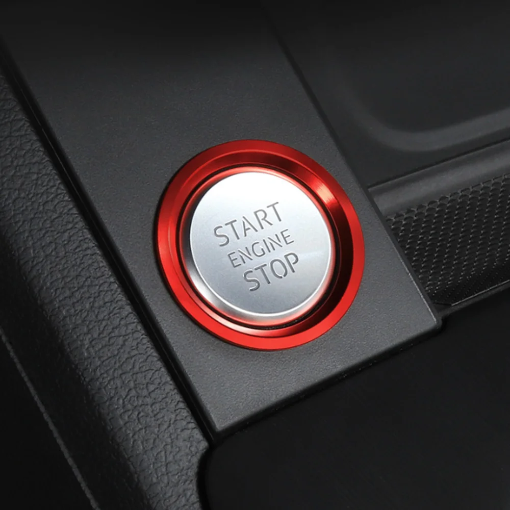 

Car Styling Sticker Accessories Ring Auto Engine Start Stop Button Cover Case For Audi A6 B8 A6L Q5 8R A4 C7 B9 A7 BT 2018