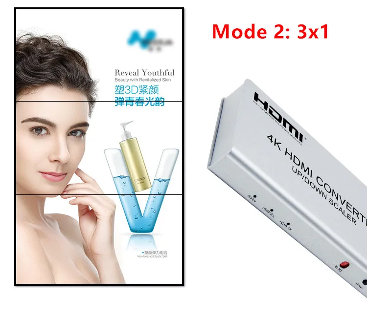 S4K HDMI Converter Scaler Adapter,Video Wall-5 Splicing Ways if Work 1x4HDMI Splitter,Female Connector For CCTV DVD Free Shipping (5)