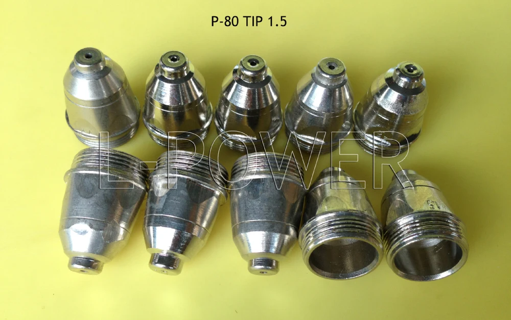 Plasma cutter accesories 120 pcs P80 torch consumables cutting electrode/tips suitable 80A plasma cutting gun