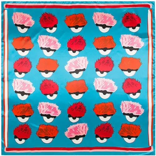 90*90 см Роскошные Брендовые женские шелковые шарфы, женские европейские Стильные квадратные шарфы с принтом на цепочке/весенне-летние шали для дам - Цвет: 6