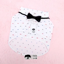 Товары для домашних животных Одежда для собак рубашки с галстуком-бабочкой для мопса и французского бульдог домашнее животное одежда