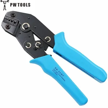 

PW TOOLS New Mini European Style Terminal Crimping Pliers Wire Crimper Tools Engineering Ratchet Terminal Crimping Tool