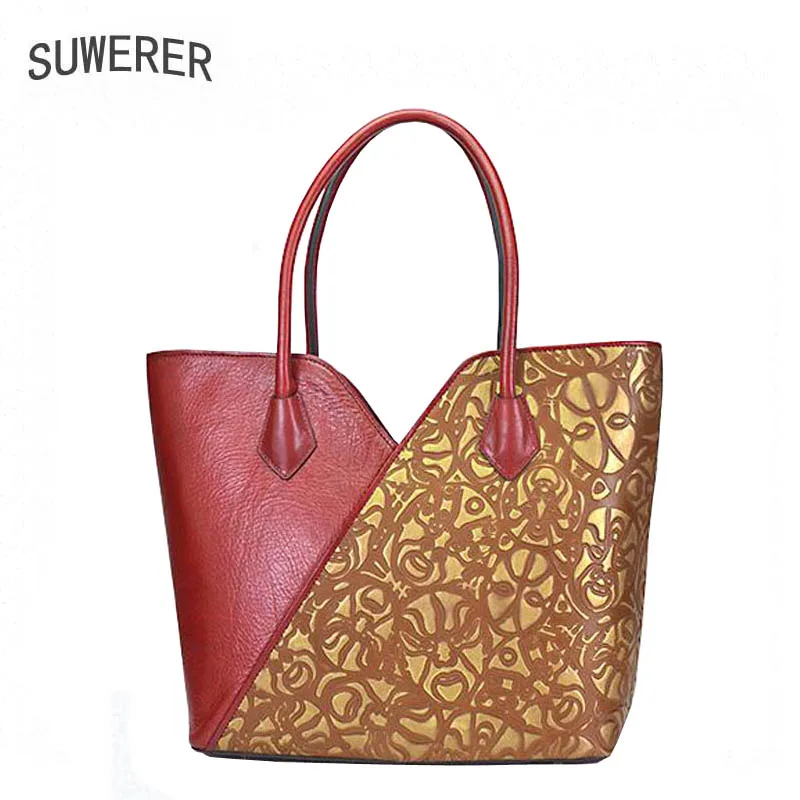Schulter Suwerer Orange Print Messenger Neue Leder Premium 2019 Tasche Luxus Damen Designer wrAI4Brxq