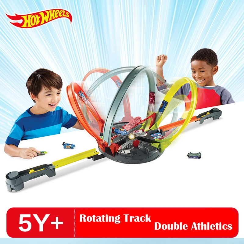 Hot Wheels двойной ударный трек автомобиль игрушечный набор Hotwheels Игрушки для