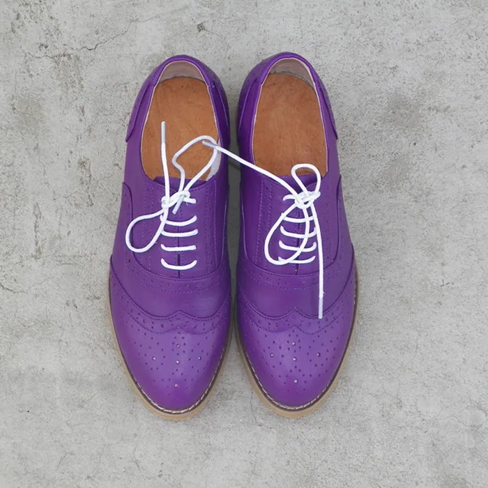 Plus Size 2014 New Purple Fashion Vintage Brogue Dress Shoes For Men Women Oxfords Flat Genuine Leather Lovers In Womens Flats From On Plus Size 2014 New Purple Fashion Vintage Brogue Dress Shoes For Men Women Oxfords Flat Genuine Leather Lovers In Womens Flats From On