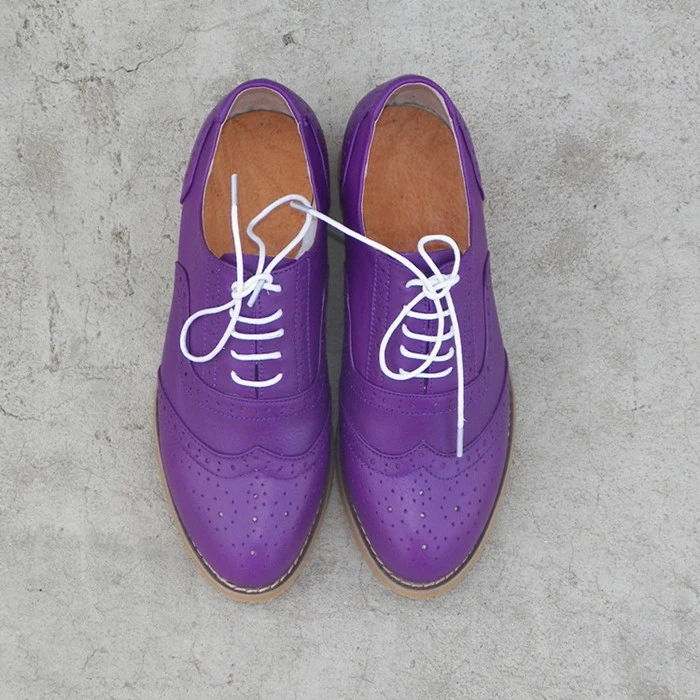 purple brogues womens