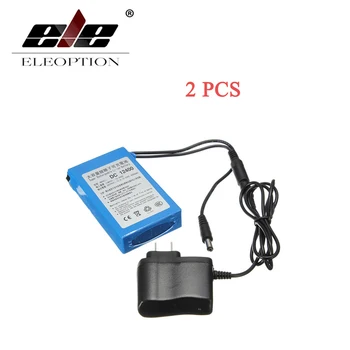 

ELEOPTION 2PCS DC 12V 4000mAh for Super Protable Rechargeable Switch Li-ion Battery Pack US Plug For Cameras camcorders