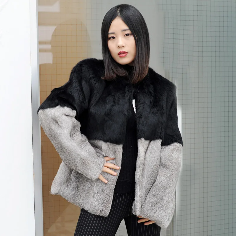 

CX-G-A-99 Hot Selling New Design Genuine Rabbit Fur Jacket ~Wholesale Retail