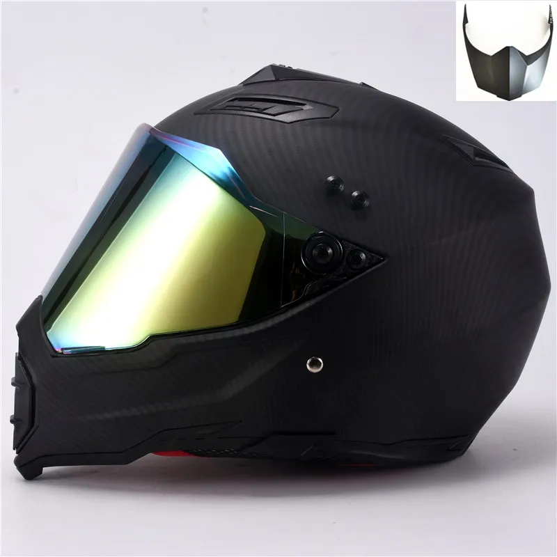 Полный уход за кожей лица Cascos Para Moto rcycle шлем Мотокросс Capacete для гонок горные акулы Профессиональный DOT утвержден - Цвет: ABS material-matte