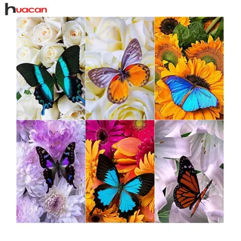 

HUACAN Diamond Embroidery Flowers Diamond Painting Cross Stitch Sale Crafts Mosaic Kit Full Round Rhinestone Home Decor
