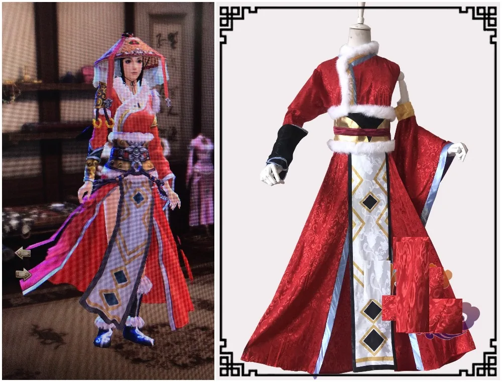 Оригинальный жаккардовый хлопковый костюм Xue Dao для косплея Hanfu компьютерных игр