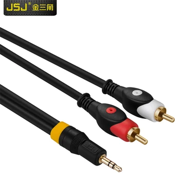 

cable audio rca jsj - 332 bineme 3.5mm double lotus computer speaker