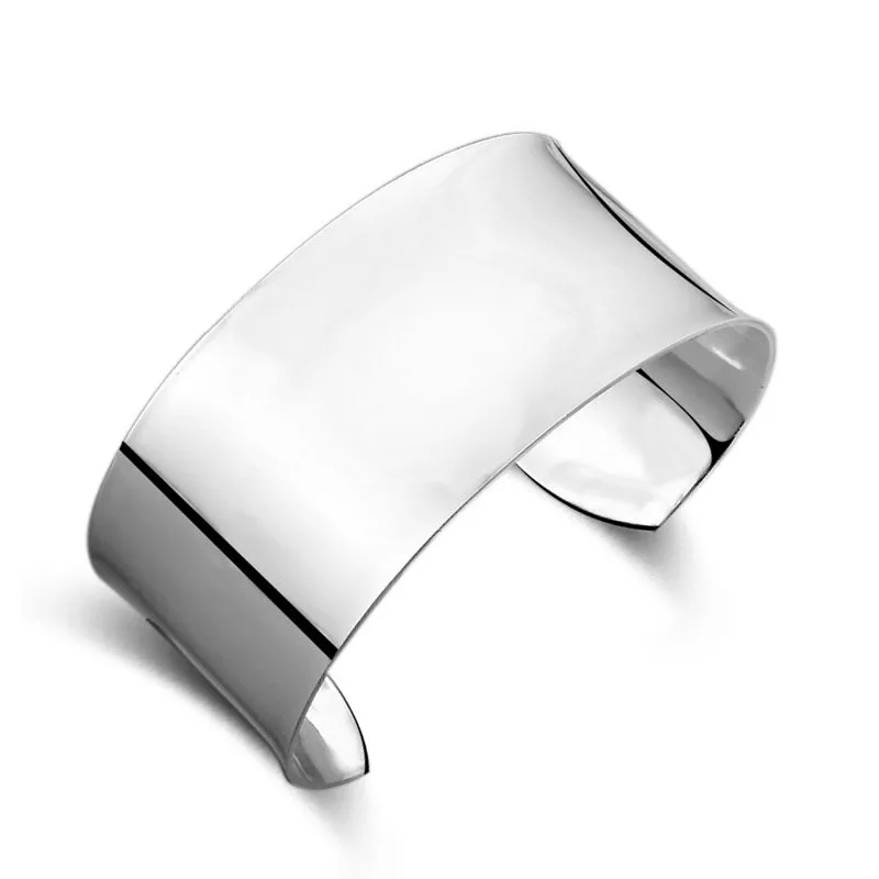 

Ethnic Square Fashion Metal Carved Wide Open Bangles Smooth Silver Vintage Retro Tribal Ladies Bracelet Bangle Cuff For Women