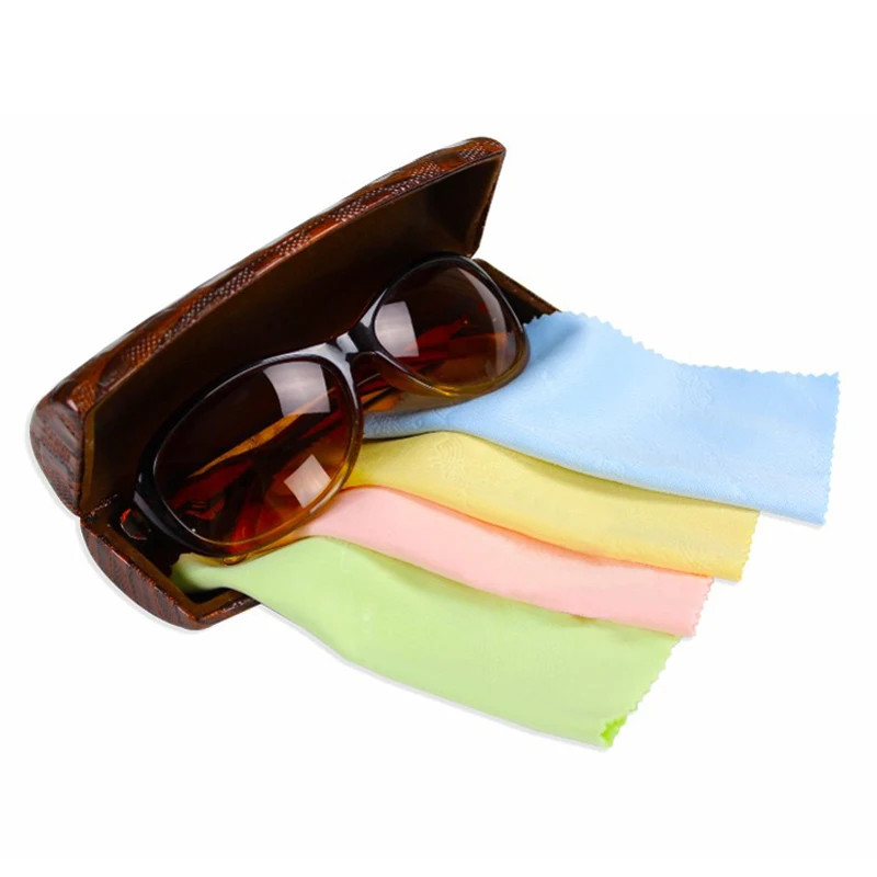 

Mirrored Promotional Oversized Flat cotton random color Fashion Vintage Sunglasses Glasses Metal Lens wiping cloth