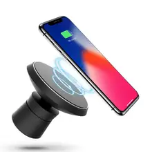 360 Degree Rotation QI Standard Phone Car Magnetic Wireless Charger For Iphone 8 Iphone X Samsung