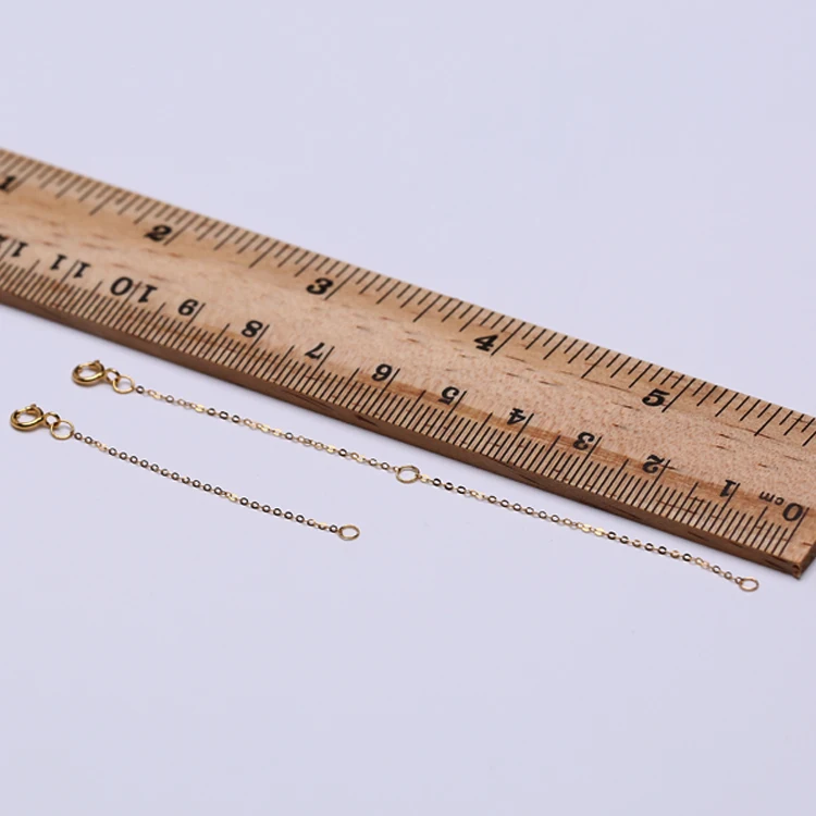 Цепочка из чистого золота 18 К, ожерелье из желтого золота, подходит для подвесок, ювелирные изделия, удлиненная цепочка