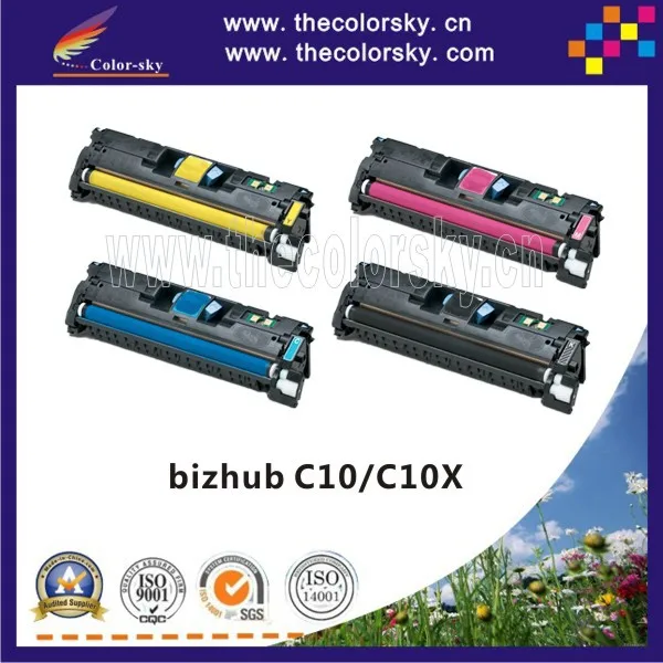 

(CS-KMC10) print top premium toner cartridge for Minolta bizhub C10 C10X C 10 A00W162 A00W262 A00W362 A00W462 KCMY (4k/4k pages)