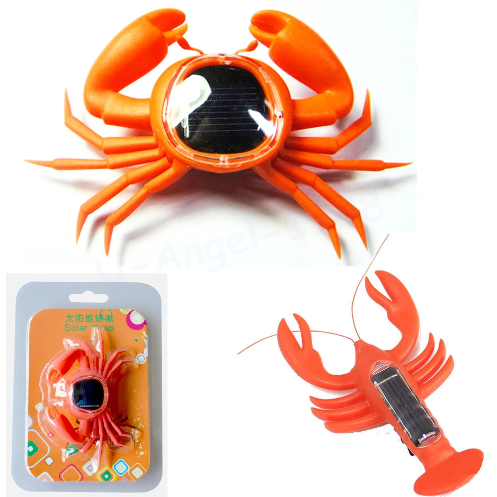 

1pcs Learning Educational Creative Solar Powered Mini Running Crab / Solar Power Lobster for Children Teaching Gadget Gift