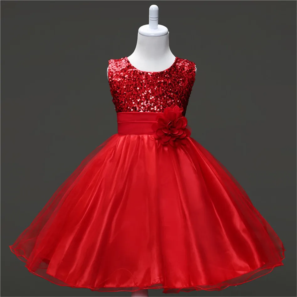 

Girls Party Dresses Kids Clothing 2017 Baby Girl Tutu Dress Girls Costumes Flower Pearl Princess Wedding Dress Children Clothes