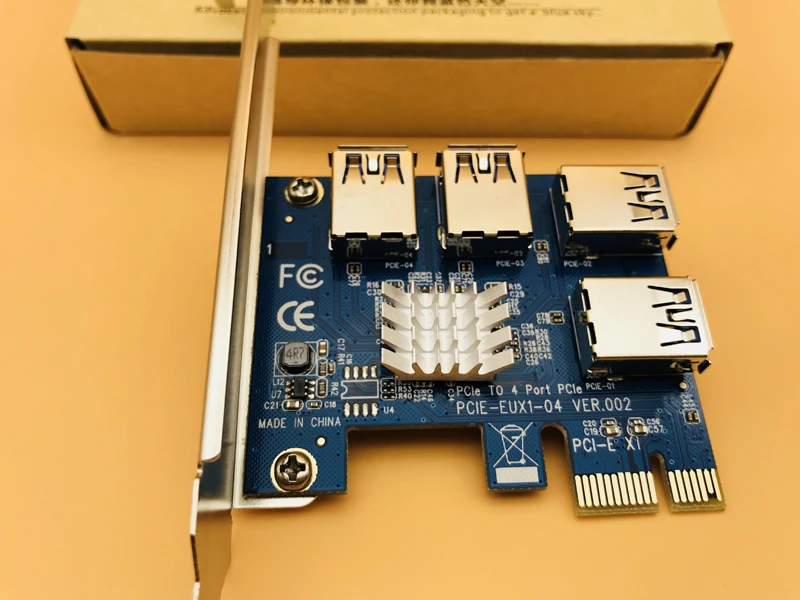 Horké PCI expres PCI-E 1x na 16x 1 na 4 PCIE stoupačky karta  USB 3.0 drážka multiplikační náboje adaptér pro bitcoin báňský havíř BTC stroj