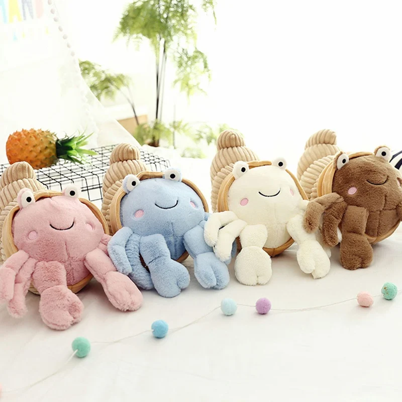 

2019 New Simulation Crab Plush Toy Marine Stuffed Animal Pillow Hermit Crab Doll Toys - Random Color