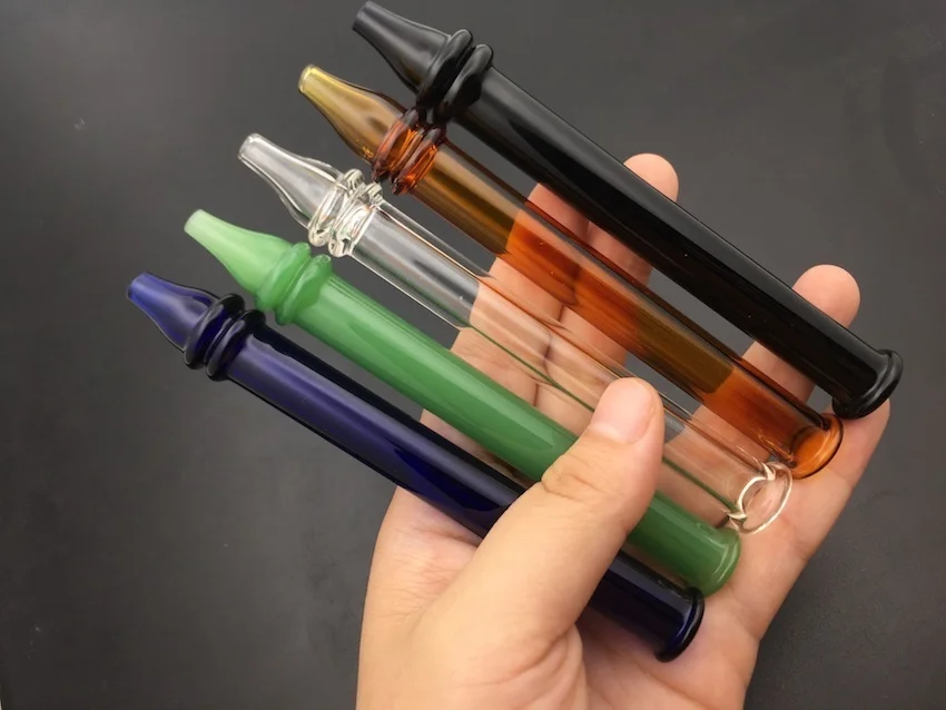 

High quality colorful glass straw One Hitter cigarette filters for Rolling