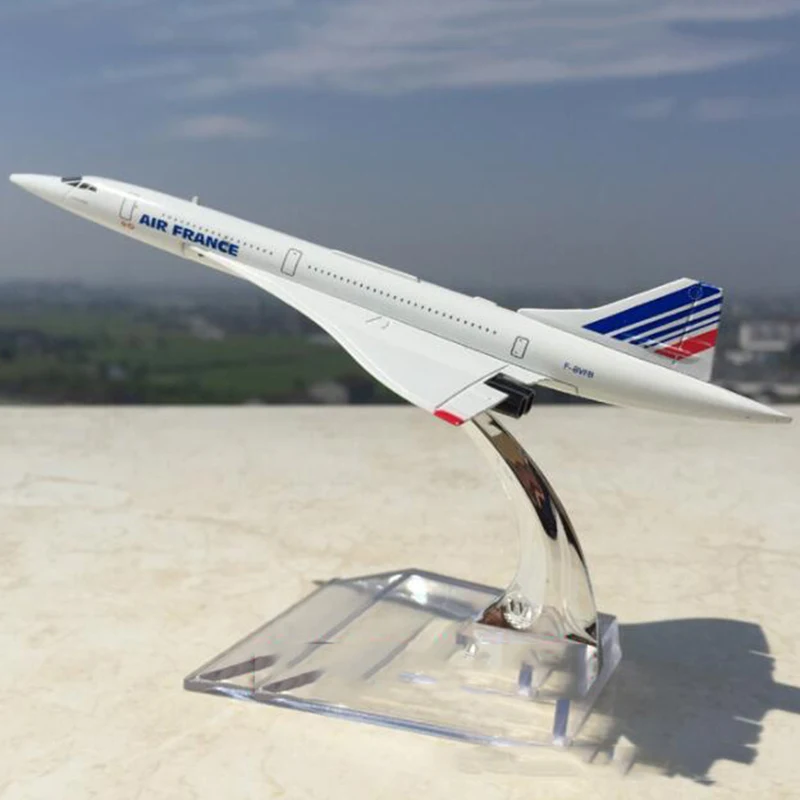 

15CM 1:400 Concorde Air France 1976-2003 Airline Model Alloy Collection Display Toy Plane Model Collection Kid Children Decorate