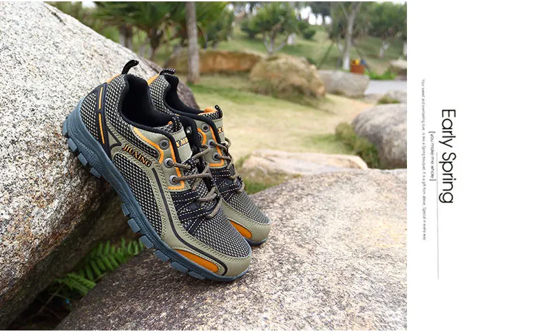 Для мужчин Пеший Туризм обувь; кроссовки для спорта обувь для Для мужчин резиновой подошве прогулочная обувь Мужская дышащая обувь для