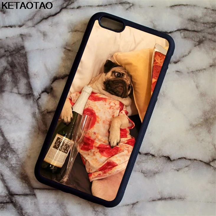KETAOTAO Даг Мопс король культуры телефонные чехлы для iPhone 4 5C 5S 6S 7 8 X Samsung чехол Мягкий