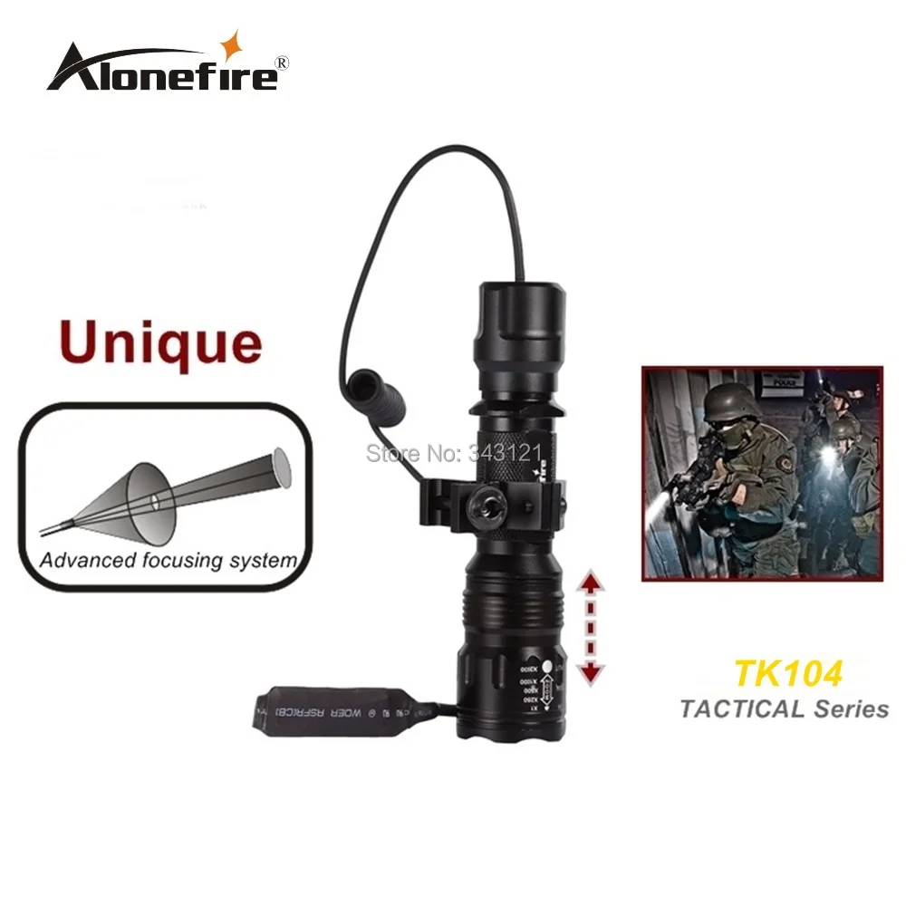 Alonefire TK104 CREE XM-L2 U3 светодиодный тактический светильник фонарь 20 мм крепление для страйкбола прицел ружья светильник 18650 батарея