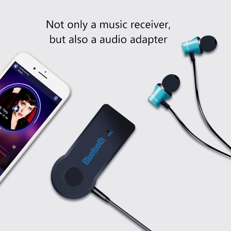 Aux аудио Bluetooth ресивер стерео Aptx 3,5 мм разъем беспроводной адаптер для наушников динамик Автомобильная Музыка громкой связи с микрофоном