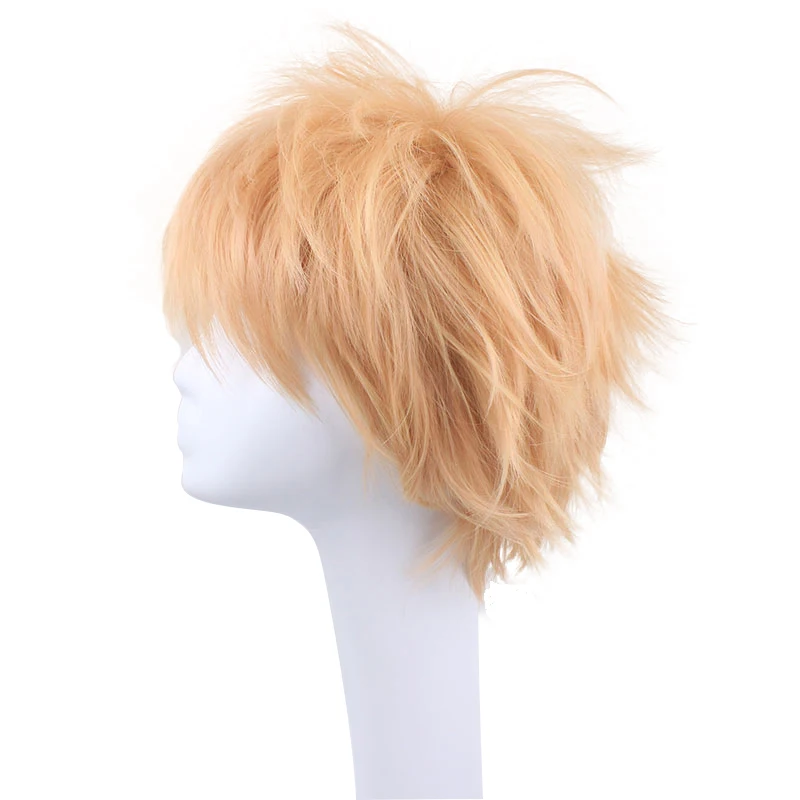 COS Noise High Quality Beautiful Fashion Style Yellow Wig DRAMAtical Murder DMMD-Noiz Cosplay Wig+Wig Cap