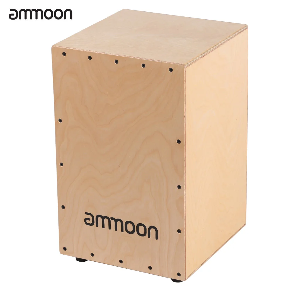 Buy ammoon Wooden Drum Box Cajon Hand Drum Persussion